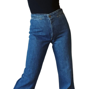 Vintage 70s Orange Tab Denim Bells with Sunburst Stitch Back Patch Pockets by Levi's Cheap Best Sale