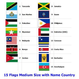 15 Country Medium Size with Name National Flag Iron Patch Embroidery Backpack Amazing Pice Cheap Online