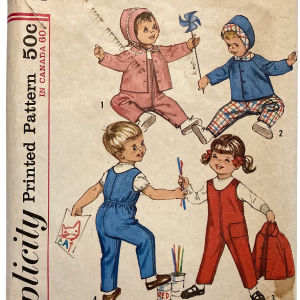 60s Jumpsuit Shirt, and Bonnet Kids Sewing Pattern Vintage Simplicity by Simplicity Cheap Online Store Manchester