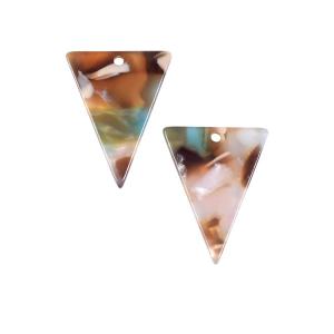Zola Elements Acetate Pendant, Mermaid Triangle 16x20mm, Multi-Colored (2 Pieces) Free Shipping Largest Supplier