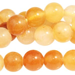 Yellow Jade 10mm Large Hole Round 8-Inch Collections