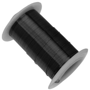 Wire Elements, Tarnish Resistant Black Color Coated Wire, 26 Gauge 34 Yards (31 Meters), 1 Spool Outlet Finishline