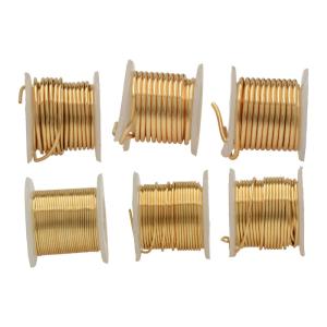 Wire Elements, Tarnish Resistant Gold Color Coated Wire, Assorted Size, 6 Total Spools Free Shipping Outlet