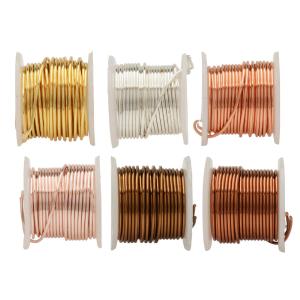 Wire Elements, Tarnish Resistant Copper Wire, 20 Gauge 1 Yard Each (.091 Meters), 6 Spool Pack, Assorted Finishes The Cheapest Cheap Online