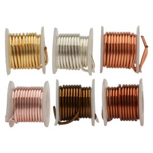 Wire Elements, Tarnish Resistant Copper Wire, 16 Gauge 1 Yard Each (.091 Meters), 6 Spool Pack, Assorted Finishes Nicekicks Online