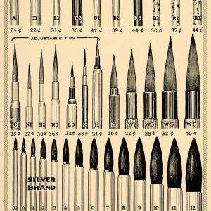 1920 Ad Japanese Art Brushes Painter Silver Handle Blot - ORIGINAL INS2 Newest Cheap Pice