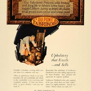 1920 Ad Du Pont Fabrikoid Co. Fabrics Upholstery Chair - ORIGINAL GF1 Cheap Pirce