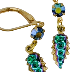 Rare Vitrail Glass Drops by Cosette Designs Low Pice Fee Shipping