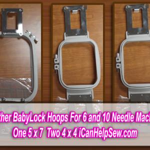 Brother Embroidery Hoop Replacement  3 Hoop Special 2 5 x 7's and 1 4 x 4 For PR 100 Series Discount Looking For