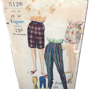 Vintage 50s 60s Shorts Pants Sewing Pattern Vogue by Vogue With Paypal Sale Online