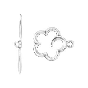 JBB Toggle Clasp, Flower 20mm, Sterling Silver (1 Piece) Sale Fashion
