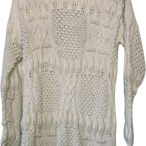Cream Hand Knit Pom Sweater by Yarnworks Low Pice For Sale
