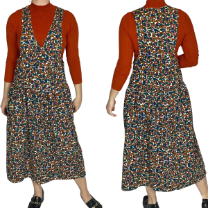 90s Pinafore Dress Autumn Leaf Pattern By Honors Apparel Buy Cheap Wholesale Pice