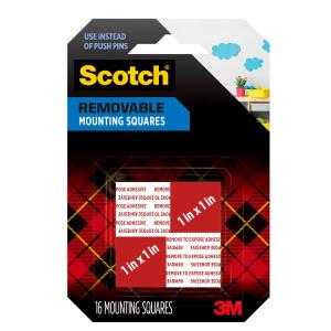 Scotch Removable Double-Sided Mounting Squares 108S-SQ-16, 1 in x 1 in Store With Big Discount