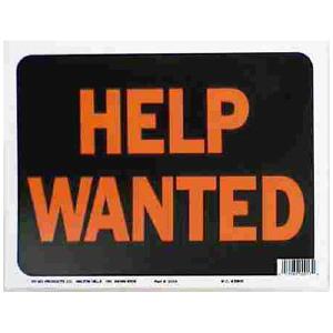 Hy-Ko 3034 Sign Help Want9x12"Plstc Recommend