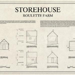 Blueprint Elevations, First Floor Plan, Section, Project Information - Roulette Farm, Storehouse, Sharpsburg, Washington County, MD Buy Cheap 2025