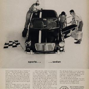 1963 Ad Vintage MG Sports Sedan BMC Automobile Price - ORIGINAL ADVERTISING MG Cheap Low Pice