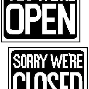 Hy-Ko 20707 "Open/Closed" Plastic Sign 15"X19" Discount Popular