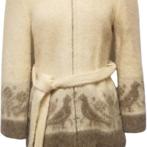 70s Wool Folk Bird Floral Coat by Alafoss Sale 2025 Unisex