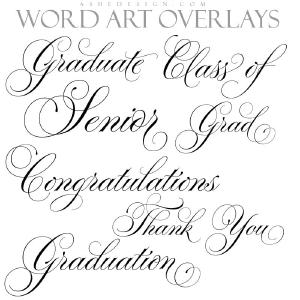 Word Art Set - Graduation Expressions - Thin Script Sale 100% Authentic