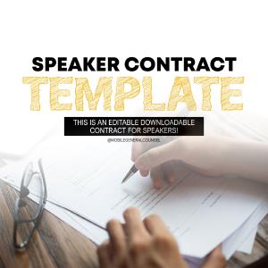 Speaker Contract Template Clearance Huge Surprise