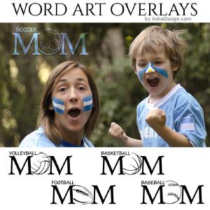 Word Art Overlays - Sports Mom Discount Cheapest