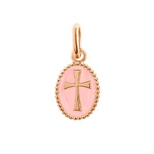 Cross Baby Pink Resin pendant, Rose Gold Wiki Cheap Online
