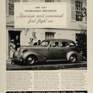 1936 Ad 1937 Studebaker President Car Auto Helen Dryden - ORIGINAL FT4 Clearance Geniue Stockist