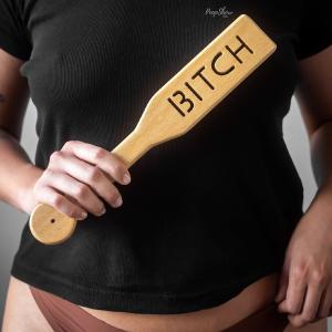 "BITCH" Wood Paddle - Zelkova Original Cheap Pice