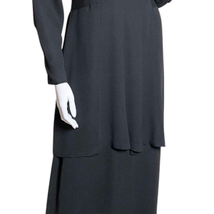 30s Fur Pom Poms Black Rayon Dress Buy Cheap Excellent