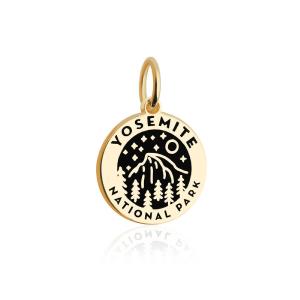 Yosemite National Park Charm, Gold Enamel Brand New Unisex