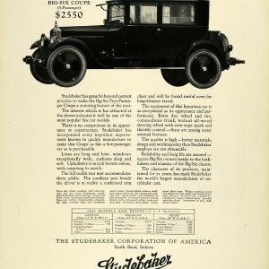 1923 Ad Antique Enclosed Studebaker Big Six Coupe Models Pricing American COL3 Wiki Cheap Pice