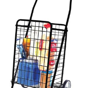 Apex SC9012B Shopping Cart, 37.6"H x 18.5"W x 14.8"D, Black Buy Cheap Recommend
