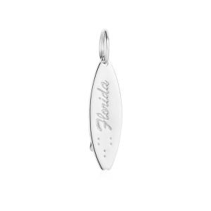 Surfboard Charm Florida Silver Free Shipping The Cheapest