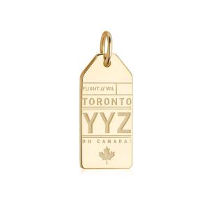 Toronto Canada YYZ Luggage Tag Charm Gold Outlet Nicekicks