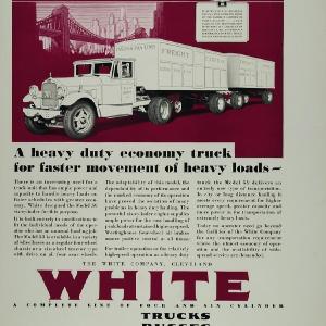 1930 Color Ad White Trucks Model 59 Eastern Van Lines - ORIGINAL ADVERTISING FT1 2025 New Cheap Pice