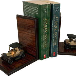 Vintage Mcm Mid Century Modern Plastic Wood Look Bookends Ford 1917 Model T Car Best Deals