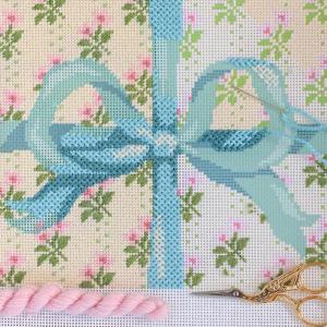 Cream Bow Needlepoint Canvas and Kit Discount Wide Range Of