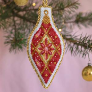 Pink Vintage Glass Ornament - Kit and Stitch Guide Discount Sale Online