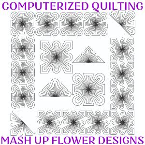 Mash Up Flower 10 Computerized Quilting Designs Discount Visit New
