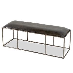 Gray Leather Bench Looking For Online