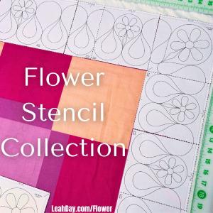 Spring Flower Quilt Stencil Collection - Printable PDF Best Seller For Sale