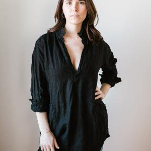 Teton in Black Heavy Weight Linen Twill Sale Comfortable