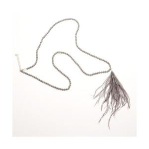 Eliza Gracious Ostrich Feather Pendant - Dark Grey Amazon Footaction