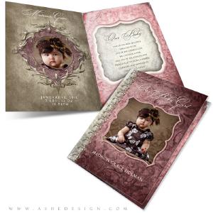 5x7 Folded Birth Announcement - Madison Grace Clearance Limited Edition