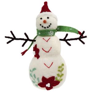 Green Wool Felt Jolly Snowman Discount With Mastercard