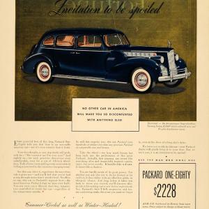 1940 Ad Packard One-Eighty Touring Sedan Vehicle Blue - ORIGINAL ADVERTISING F4A Wiki For Sale