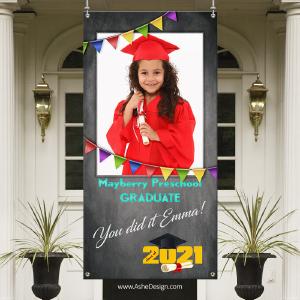 3x6 Graduation Banner - Preschool Kindergarten On Hot Sale