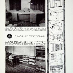 1955 Ad Vintage French Office Furniture Filing Cabinets Hugues Lefevre VENA4 Buy Cheap Best Sale