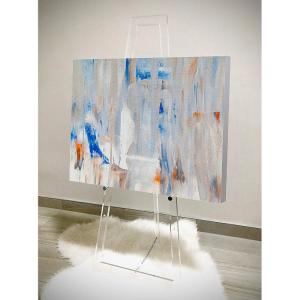 DesignStyles Decorative Acrylic Easel Stand - Gold With Mastercard For Sale